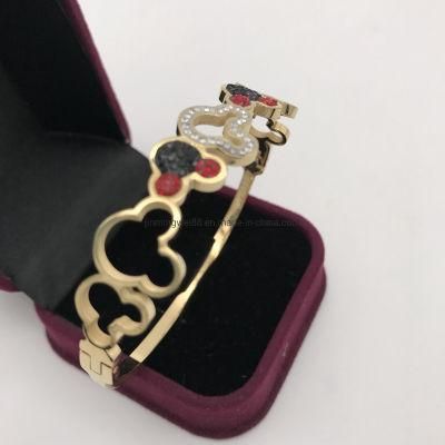 Hot Sale Rainbow Stones Fashion Jewelry Gold Plated Colorful Zircons Women Bracelets