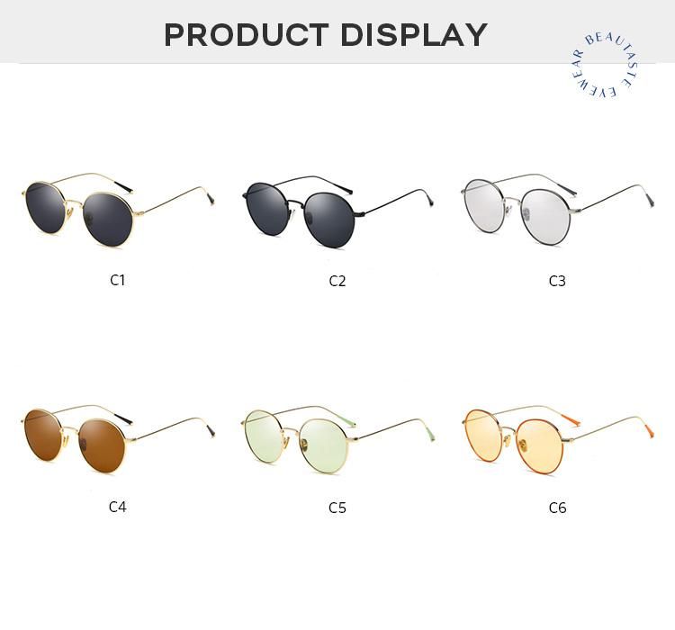 2022 Newest Promotional Sun Glasses Round Frame Fashionable Sunglasses Unisex