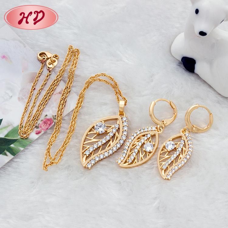 Hot Selling Women Wedding 18K Gold Jewelry Set