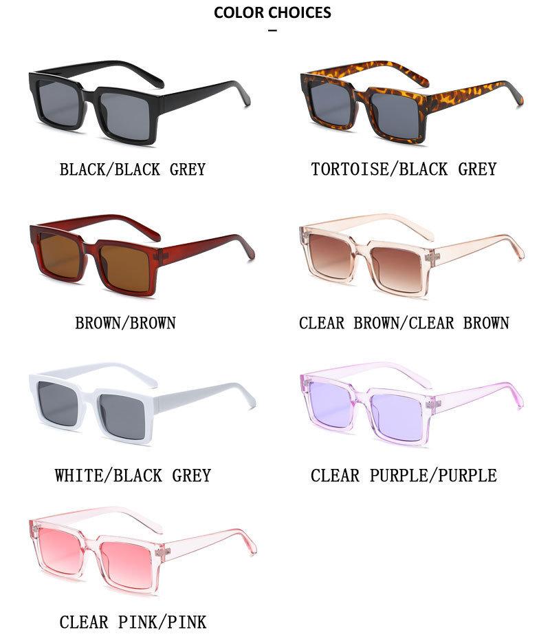 Women Hot Selling Wholesale Sun Glasses UV400 Lenses Colorful Shades Square Frame Trendy Fashion Sunglasses