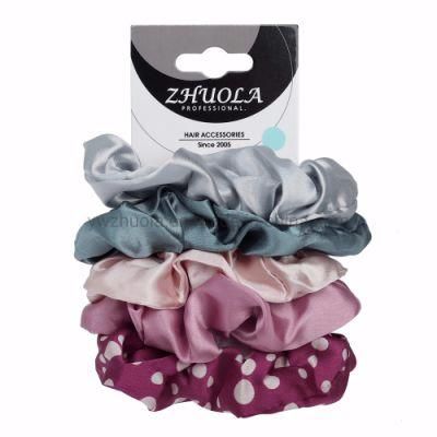 Colorful Satin Hair Scrunchies for Woman
