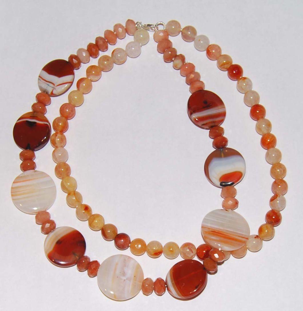 Semi Precious Stone Crystal Beaded Fashion Necklace