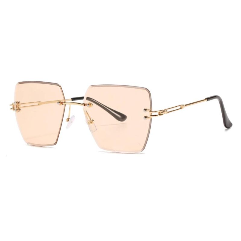 2020 No MOQ Colorful August Frameless Metal Fashion Sunglasses