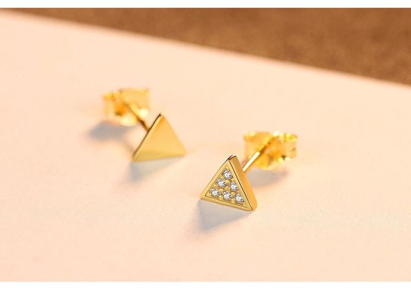 Christmas Eardrop Different on Both Sides Triangle Ear Stud Earpiece
