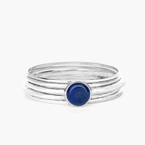Fashion Silver Plated Blue Gemstone Bracelet Statement Bracelets Wholesale Jewelry for Women