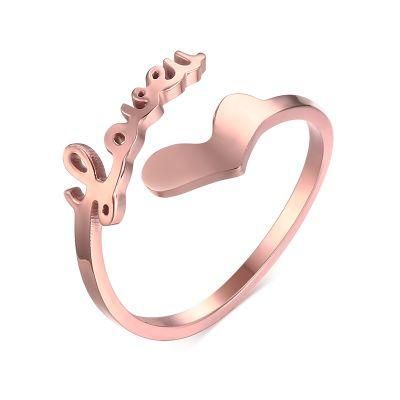 Love U Opening Adjustable Size Ring for Women