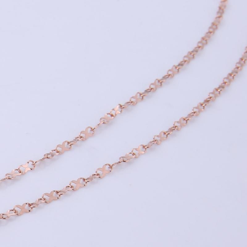 Fashion Jewelry Accesories 316L Stainless Steel Chains Womens Gold Plated Necklace 8 Shaped Necklaces