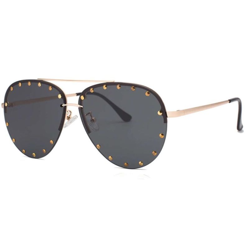 Retro Vintage Rivet Women Sunglasses Low MOQ Ready Goods