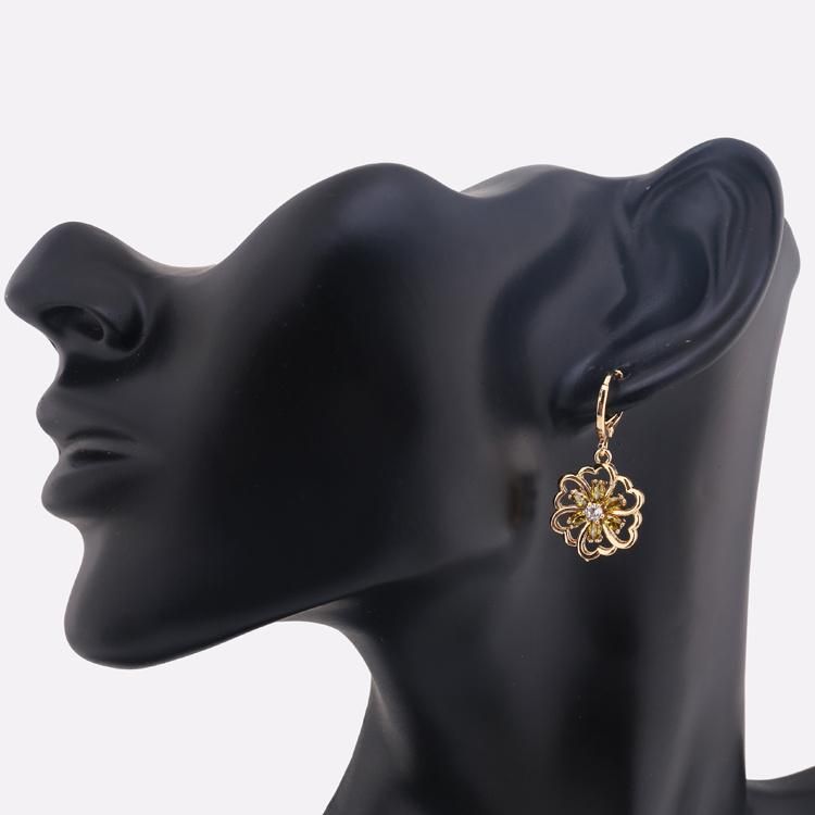 Zircon Khazana Base Pendant Golden Earring Designs for Women
