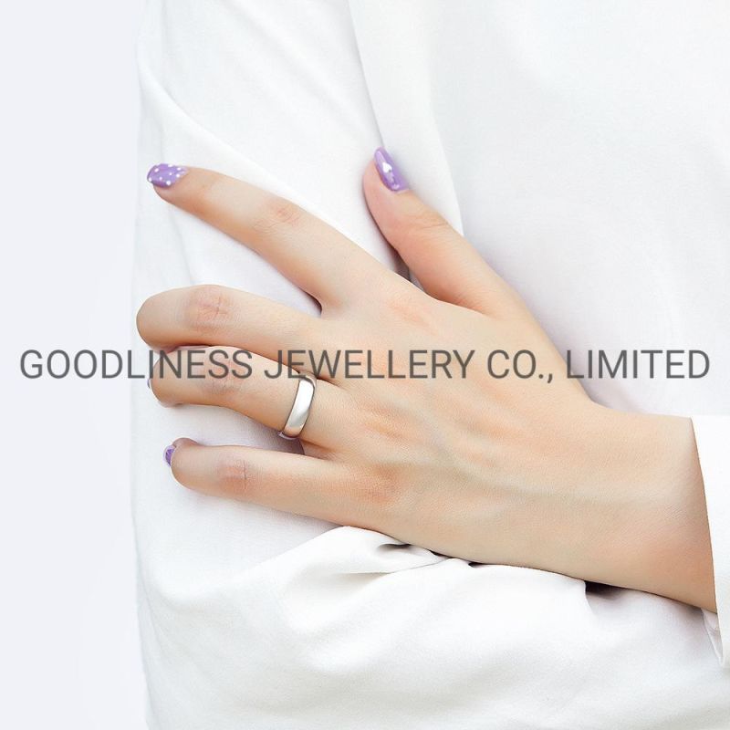 925 Sterling Silver Jewelry Simple Women Plain Rings