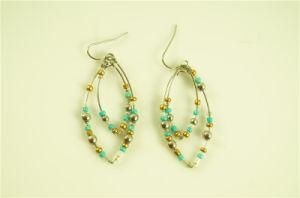 Beads in Wire with Double Layer Earring