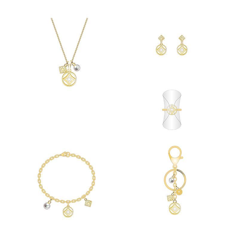 Cost-Effective Gold Round Diamond Jewelry Set