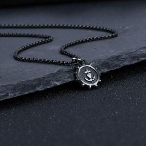 Stainless Steel Heart Round Pendant Necklace