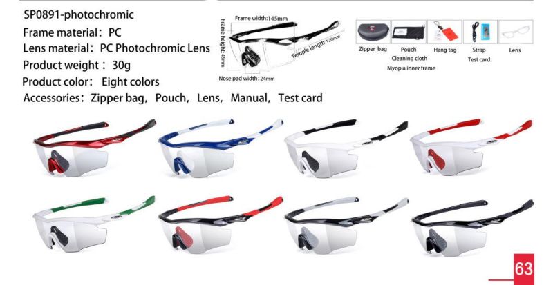 Hot Selling Polarized Bicycle Sunglasses Photochromic Unisex Eyewear Fashion Sport Sunglasses off-Road Sports Glasses