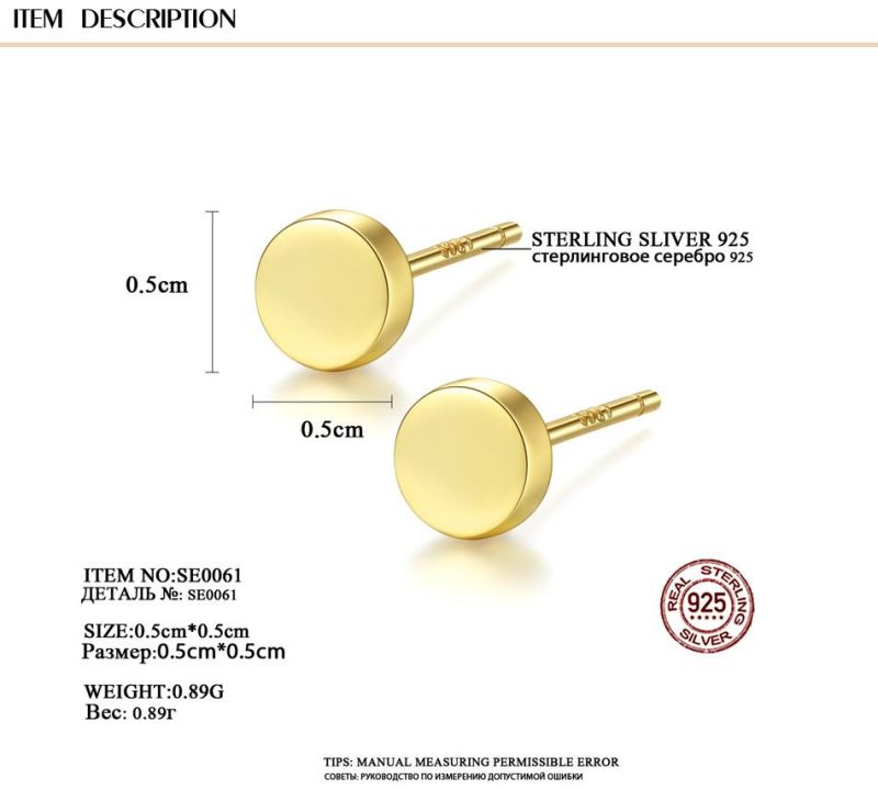 Classic Silver Ear Studs Belly Piercings Fashion Jewellery