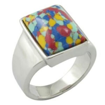 New Fashion Silver Jewellery Colorful Imitation Ring