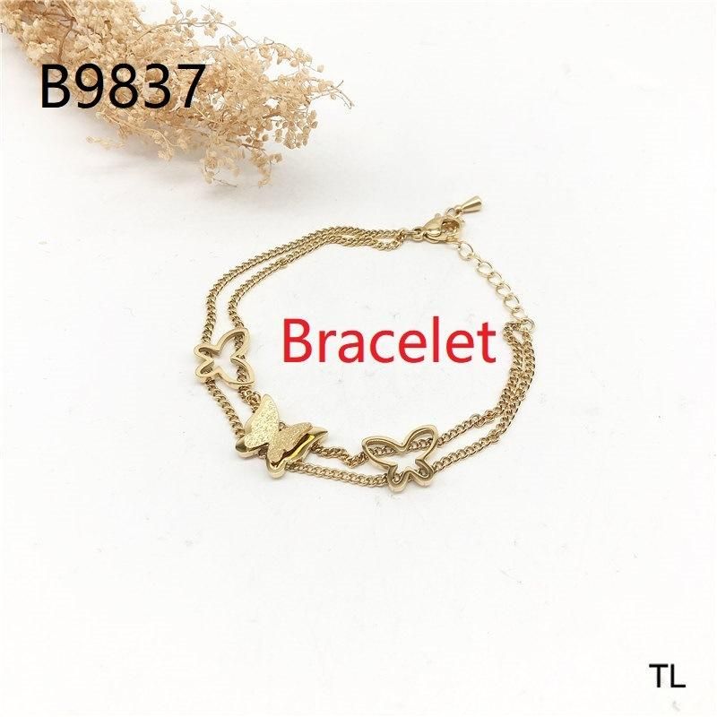 Manufacturer Customized High-Quality Fashion Jewelry Wholesale Women′s Anklet Gold-Plated Stainless Steel