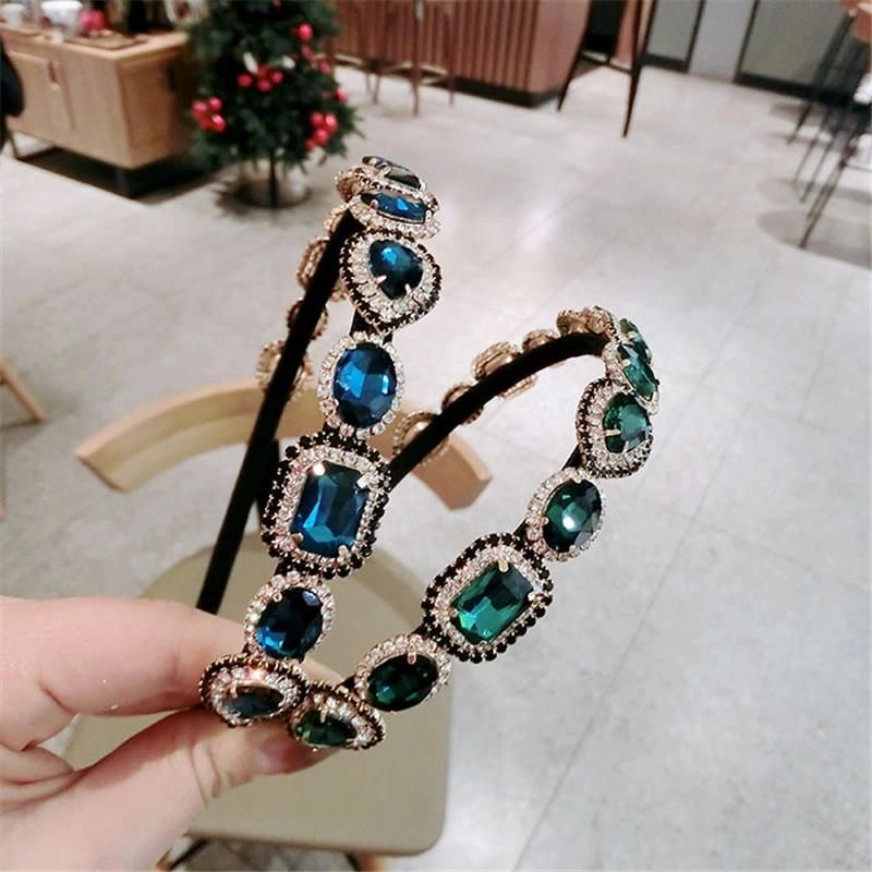 2022 New High Quality Rhinestone Hairband Faux Diamond Headband Luxury Bling Headbands