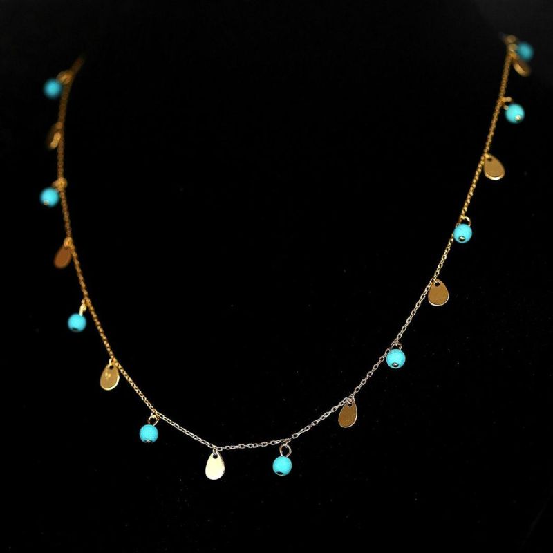 925 Silver Plated 18K Gold Fashion Jewelry Long Necklace