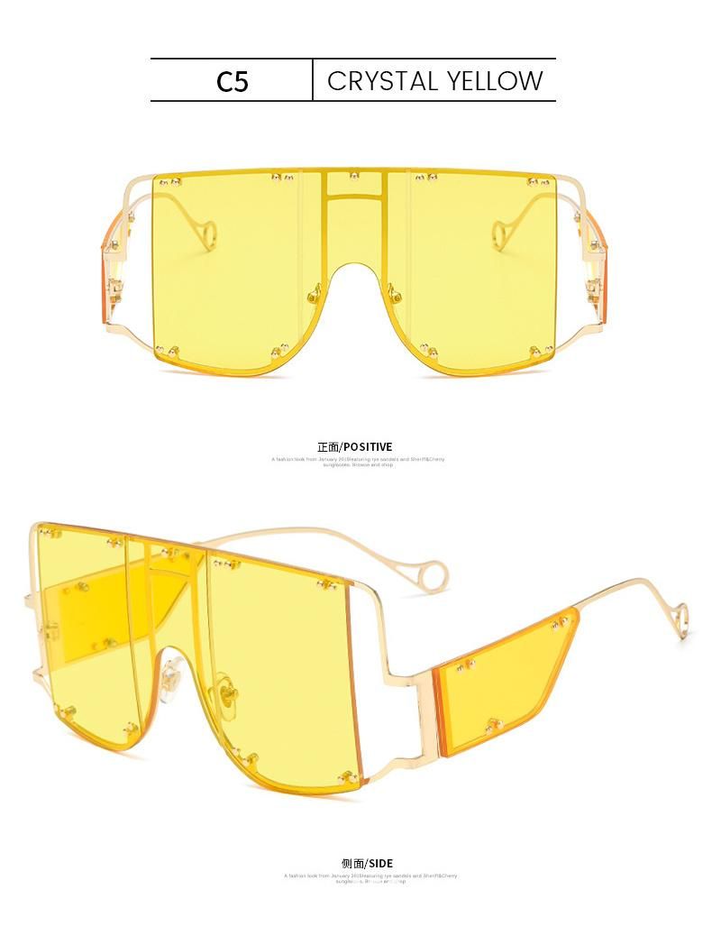 Stock Oversize Vintage Sun Glasses Sunglasses Metal Fashion Design Men Women Luxury Brand Designer Sunglasses 2022