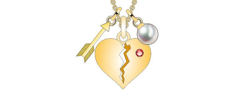 Hot Sale Heart-to-Heart Gold Jewellry Necklace