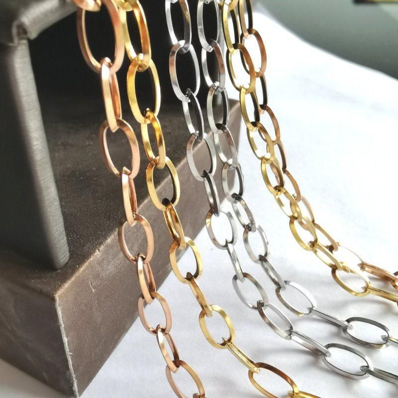 Fashion Jewelry Belcher Oval Chain Necklace Bracelet Anklet Jewellery for Handcraft Gift Promotion