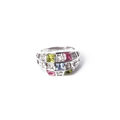 2020 Fashion Jewelry Rose Gold Ring with Colorful Rhinestone