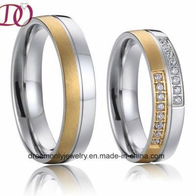 Wholesale IP Gold Plated Stainless Steel Jewelry Ring for Men and Women