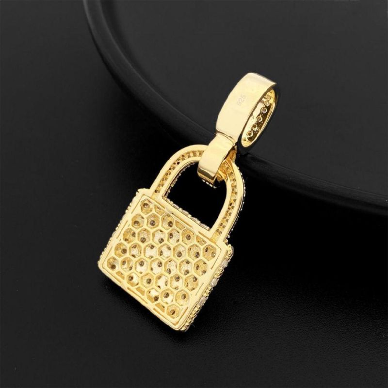 Fashion Jewelry 925 Sterling Silver Claw Set Vvs Lab Grown Diamond Moissanite Cross Pendant