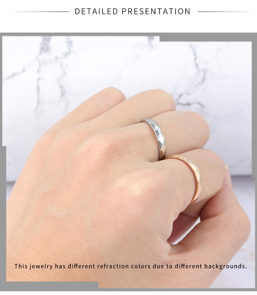 Trendy Shiny Charming Diamond Pattern Plated Ring