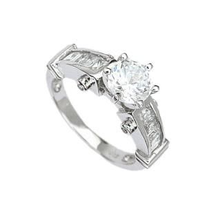 Fashion 925 Sterling Silver Retro Rhinestone Crystal Ring Jewelry Gift