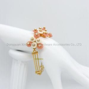 Carol and White Plastic Beaded Bracelet Fashion Jewelry