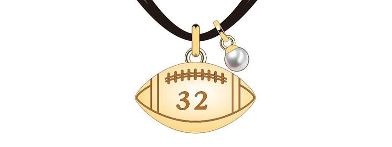 Gold Rugby Shape Gourd Pearl Diamond Jewelry