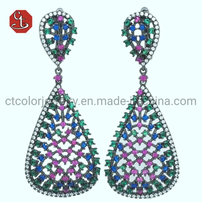 Marquise Cubic Zircon CZ Jewellery Luxury Leaf Shaped Earring Creative Earrings Jewerly