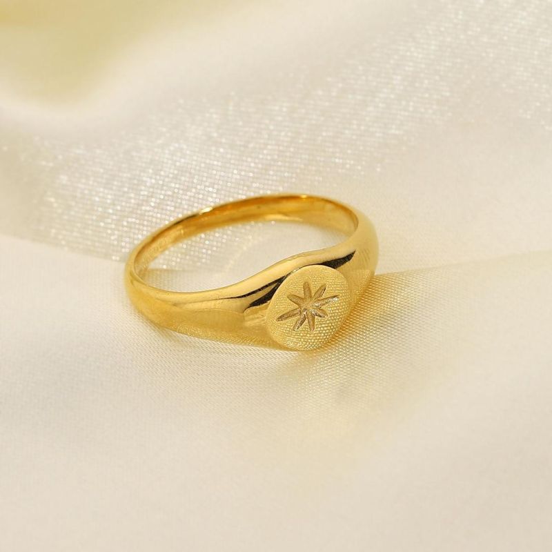 Hot-Selling Simple Style Women Ring 14K/18K Gold Plated