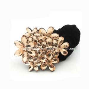 Classic Hair Jewelry Flower with Crystal Hair Rope for Girls