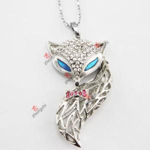 Hot Sell Fox Charm Necklace with Logo Chain