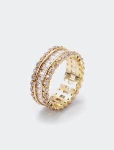 Valentine Gift Women Zircon Diamond Eternity Ring Wedding Ring