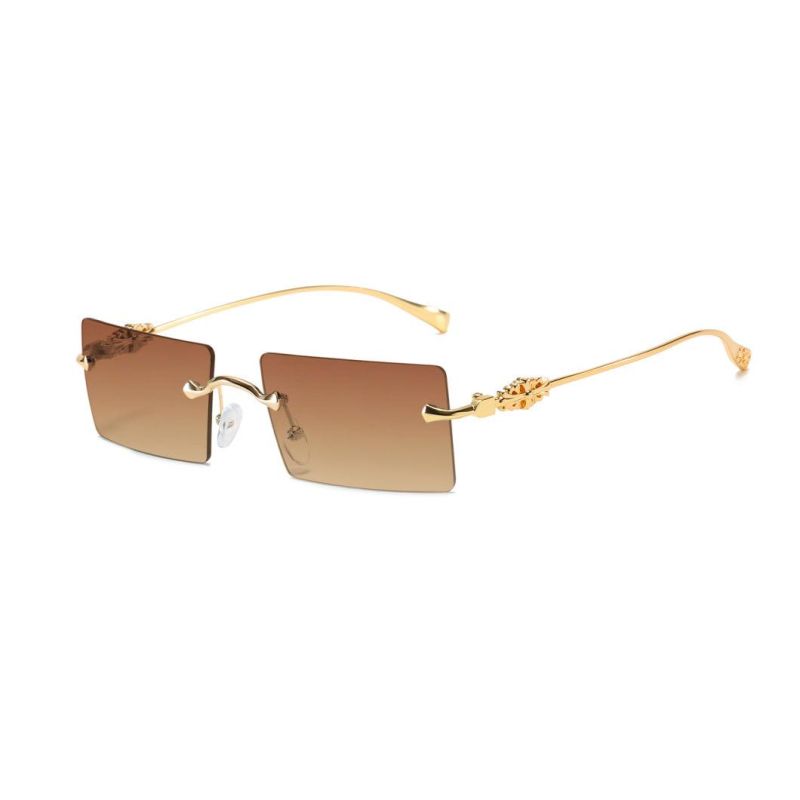 2020 No MOQ Frameless Colorful Fashion Metal Sunglasses