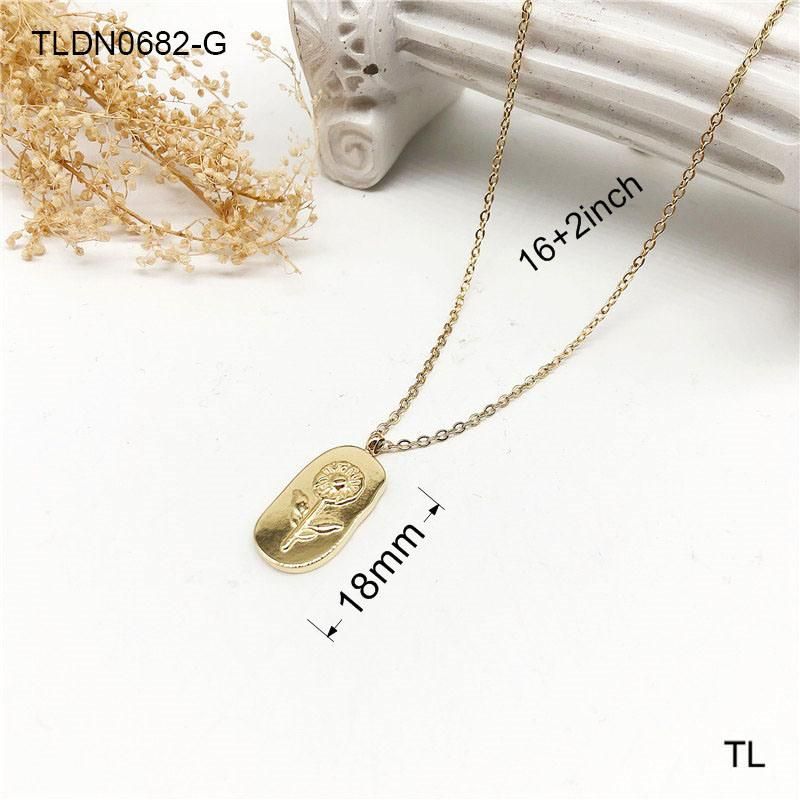 Manufacturer Custom Gold Plated Jewelry Wholesale Stainless Steel Jewelry Fashion Multil Chain Layered Necklace