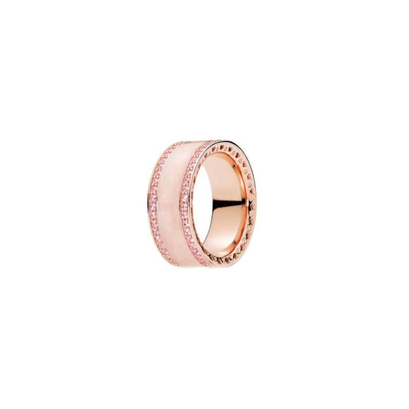 Pendora Rose Gold Dazzle Daisy Ring Classic Fashion Couple Ring