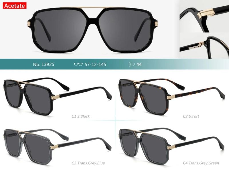 Polarized Sunglasses for Men Women with Hand Made Acetate Frame, Ideal for Driving Fishing Cycling and Running, UV Protection
