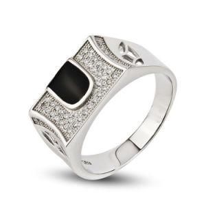 Fashion Shiny 925 Sterling Silver Wide Man Jewelry Ring