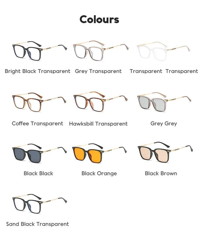 Best Hot Selling Wholesale Cheap Blue Light Blocking Glasses Shades Colorful Square Fashion Trendy Sunglasses