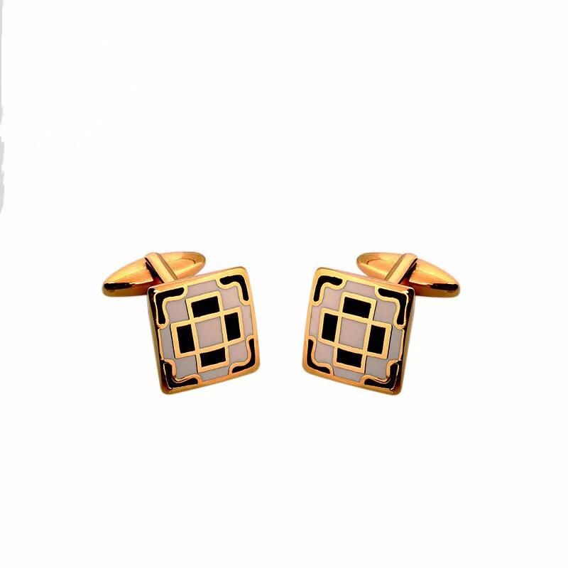 Special Square Grid Men Fashion Shirt Cufflink