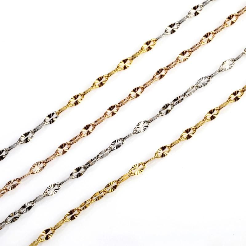 Popular 18K Gold Plated Stainless Steel Necklace for Ladies Bracelet Anklet Handmade Craft Design