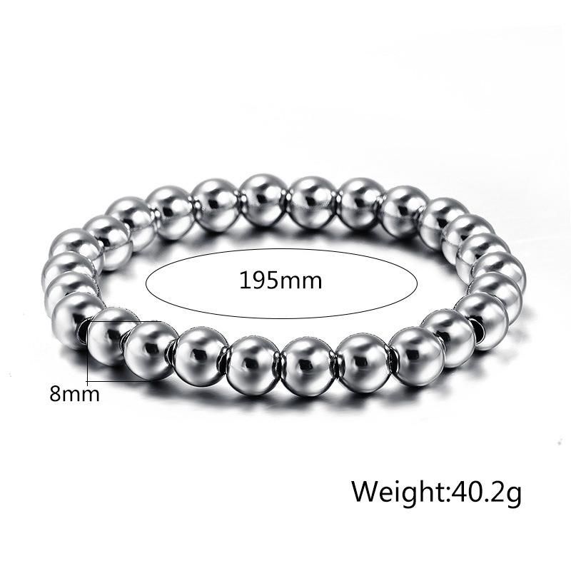 316L Stainless Steel Bead Bracelet