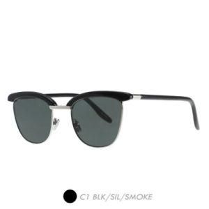 Acetate&Nylon Polarized Sunglasses, Classic Fashion Half Rim Frame A18024-01