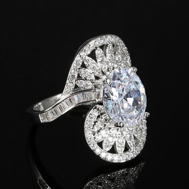 European and American Fashion Imitation Moissanite Engagement Ring