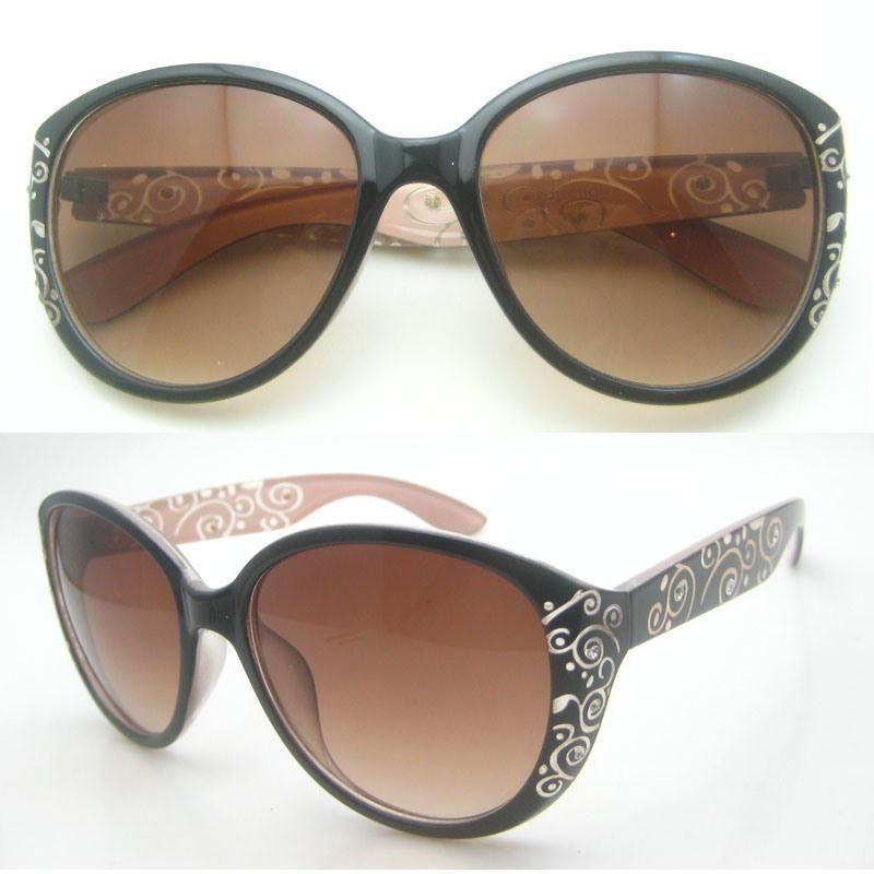 Fashion Round Design PC Sunglasses with Gradient Lens